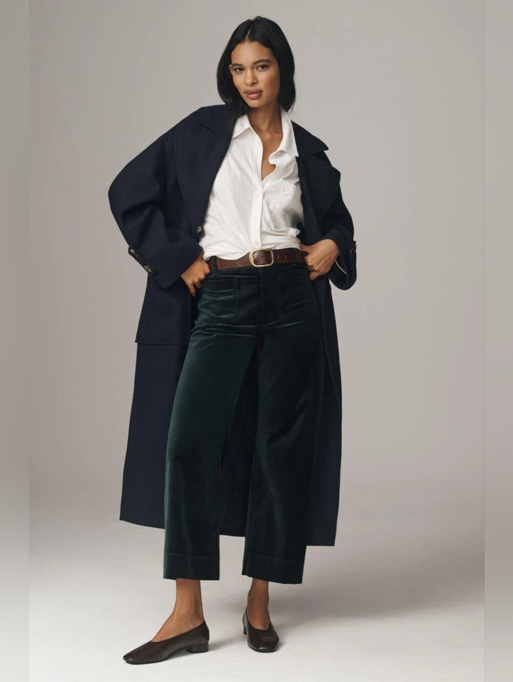 Maeve The Colette Green Velvet Wide Leg Pants Size 29 High Rise Anthropologie - Picture 15 of 15